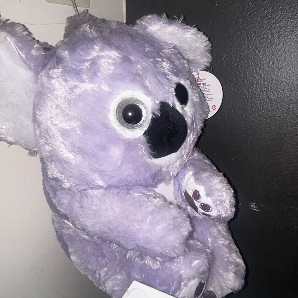Cute Purple and Black Stuffed Animal Koala